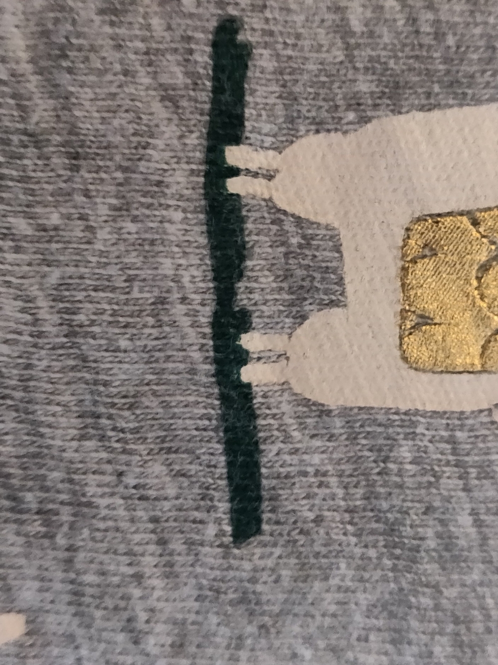 J. Crew Gray Short Sleeve Tee with Llama Print Collectors Addition - Picture 8 of 16
